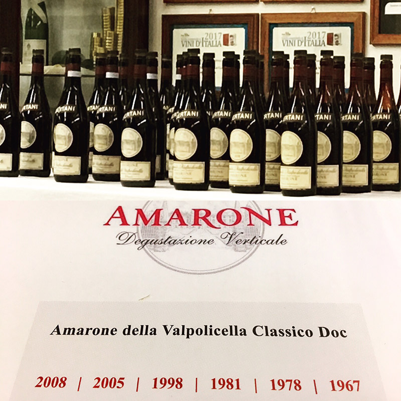 La verticale di Amarone della Valpolicella Classico Bertani