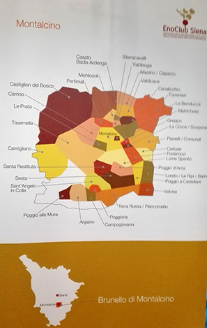 L'area di Montalcino