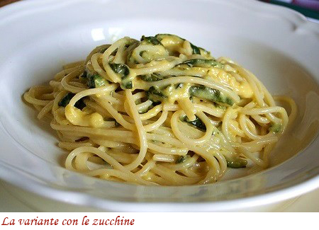 La variante con le zucchine
