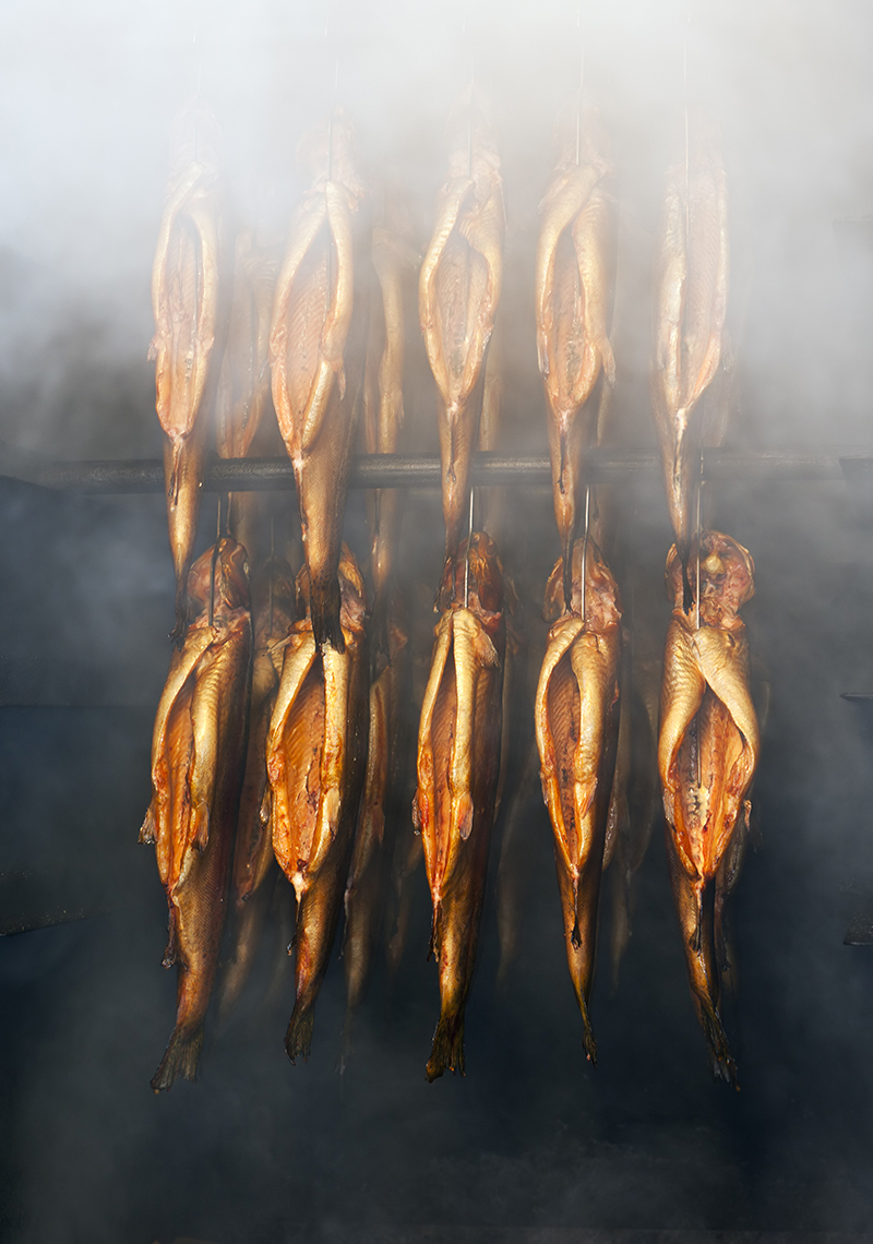 Pesce nell'affumicatoio