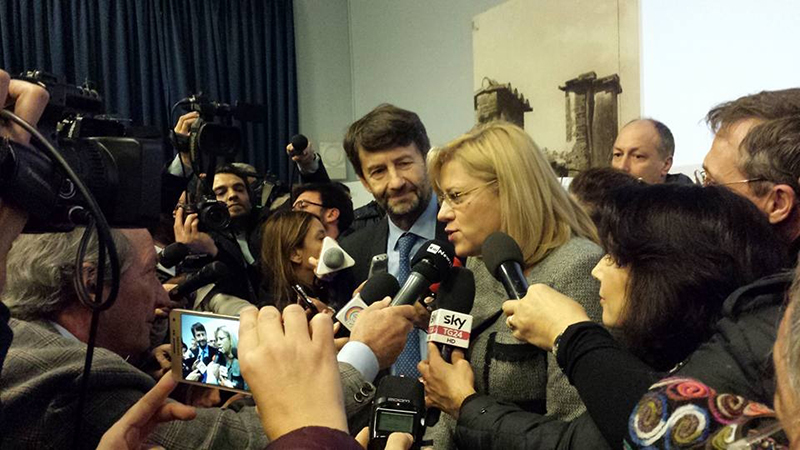 Dario Franceschini e Corina Cretu