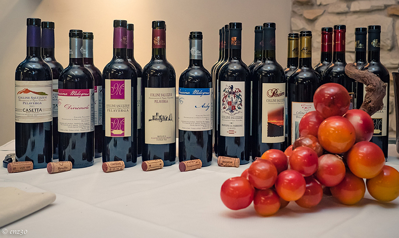 Le bottiglie di Colline Saluzzesi Doc in degustazione