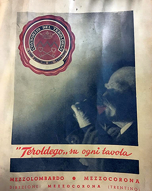 Manifesto anni 50 del Consorzio del Teroldego