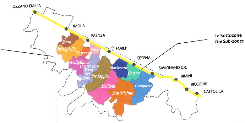 Le sottozone del Romagna Sangiovese