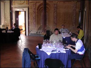 Sala degustazioni a Villa Bottini