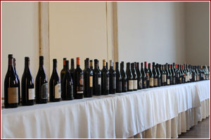 bottiglie di Amarone in degustazione