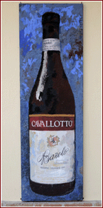 Bottiglia Barolo Cavallotto dipinta