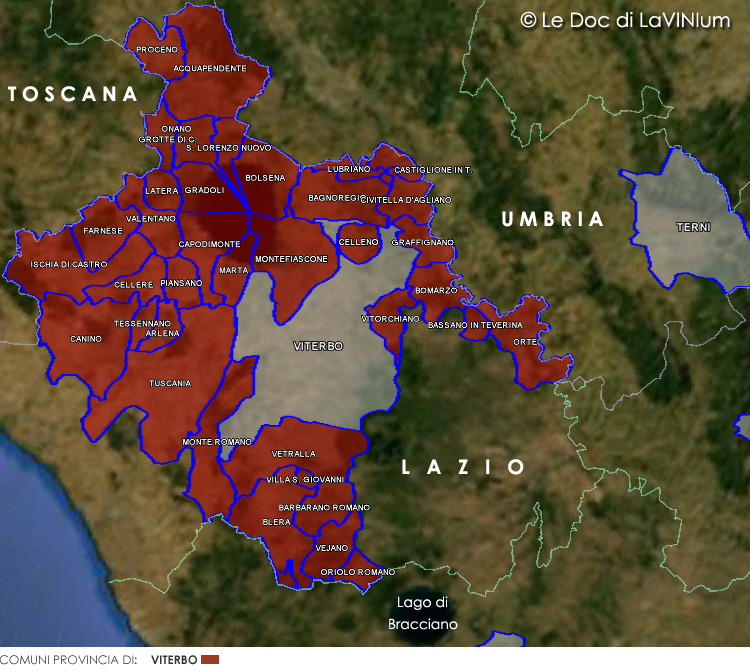 Le Doc del Lazio: Colli Etruschi Viterbesi o Tuscia
