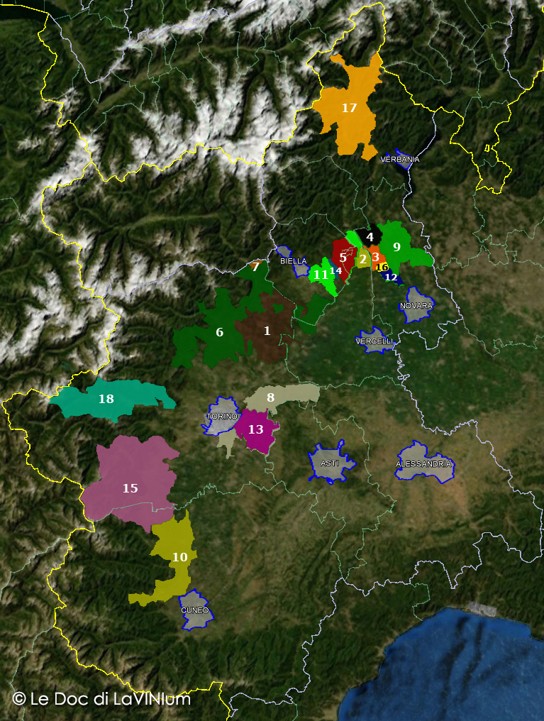 Le Doc del Piemonte: le denominazioni del Nord