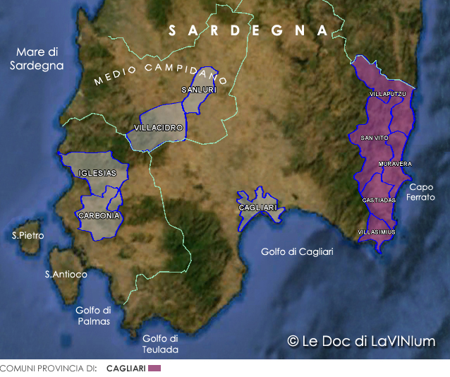 Zona di produzione Cannonau di Sardegna "Capo Ferrato"