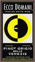 Etichetta Pinot Grigio Ecco Domani