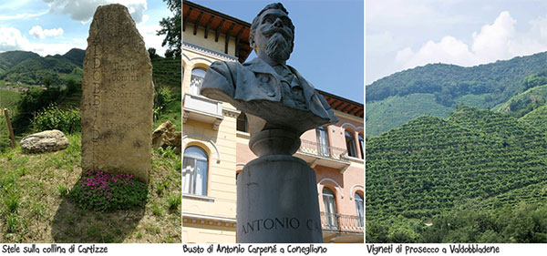 Stele busto nei vigneti