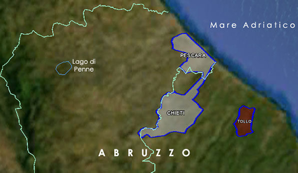 Mappa vino DOCG Terre Tollesi o Tullum