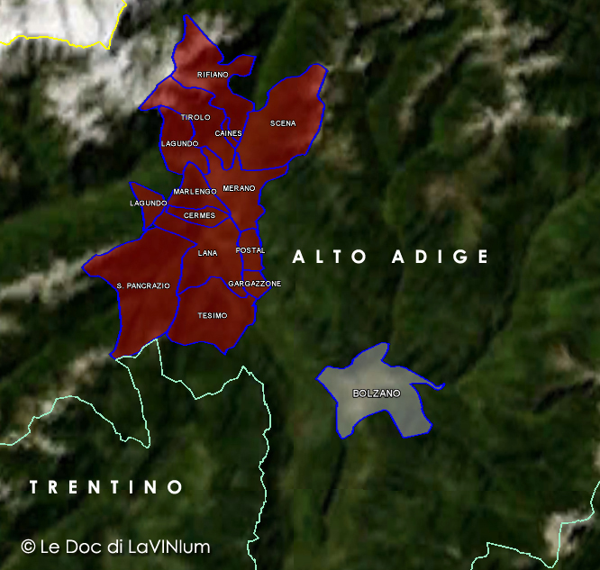 Mappa DOC Alto Adige Meranese