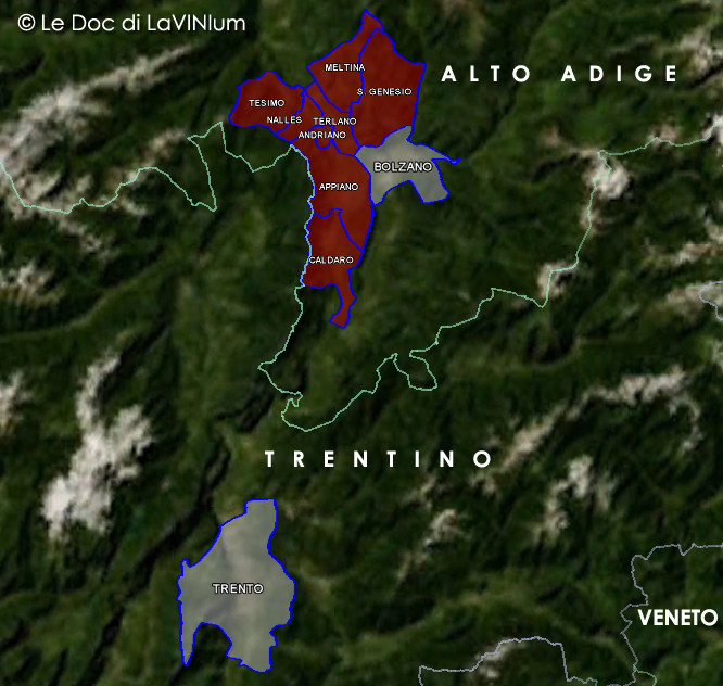 Mappa DOC Alto Adige Terlano