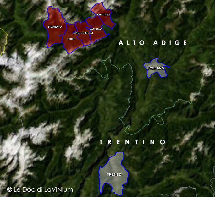 Mappa DOC Alto Adige Valle Venosta