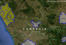 Cartina vino doc Falerno del Massico