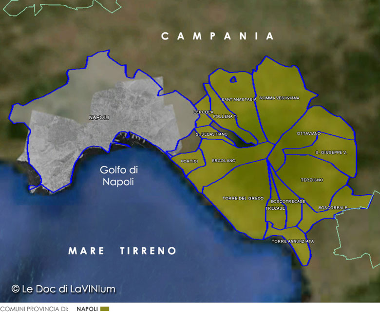 mappa vino doc Vesuvio