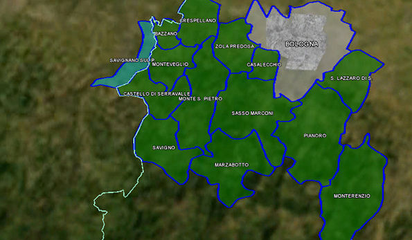 mappa vino doc colli bolognesi