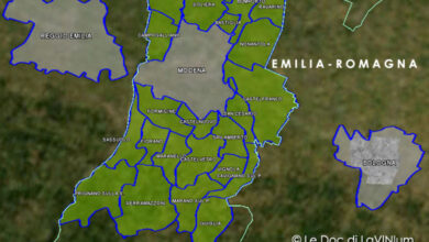 cartina vino doc Modena o Di Modena