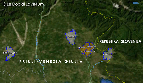 mappa vino Docg Rosazzo