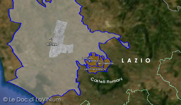 Mappa Docg Cannellino di Frascati