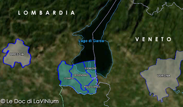 mappa vino doc Lugana