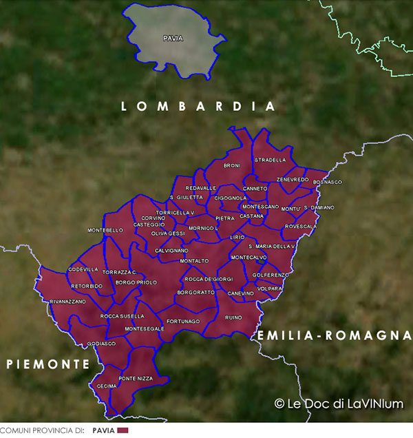 mappa oltrepo pavese