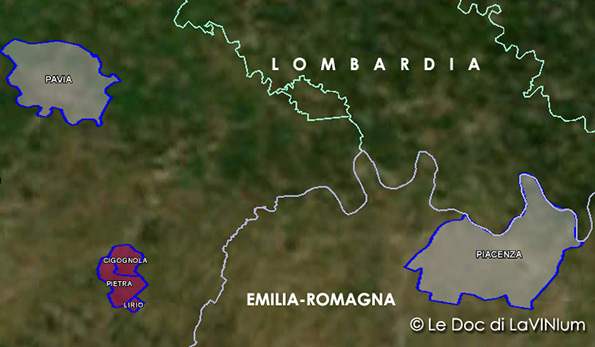 mappa vino doc Sangue di Giuda