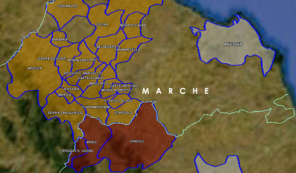 mappa verdicchio dei castelli di jesi