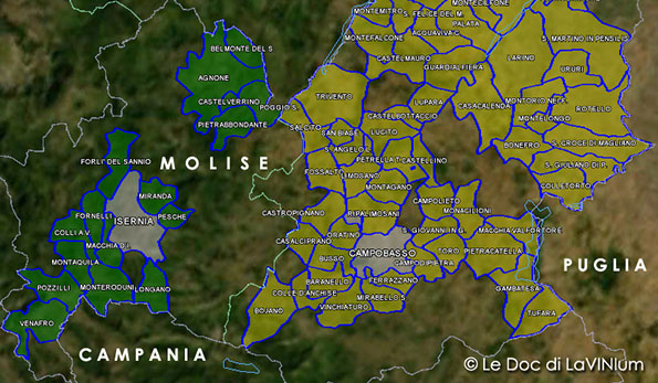 mappa vino doc tintilia del molise
