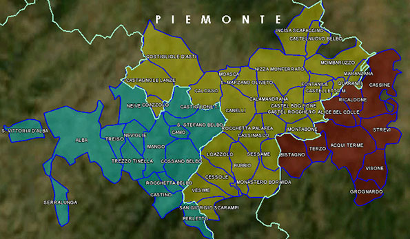 Mappa vino Asti Docg