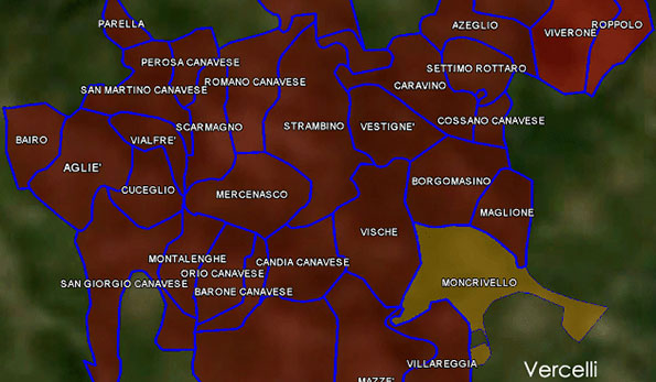 Mappa Vino Docg Erbaluce di Caluso