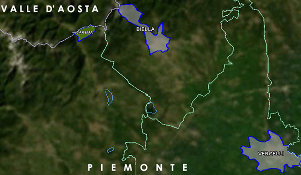 Mappa vino Doc Carema