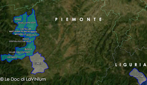 Mappa Vino Doc Colline Saluzzesi