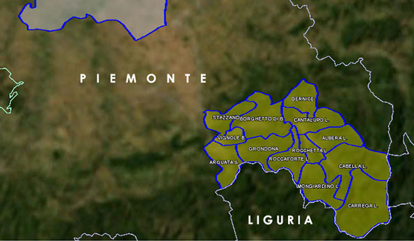 Mappa Doc Colli Tortonesi Sottozona Libarna