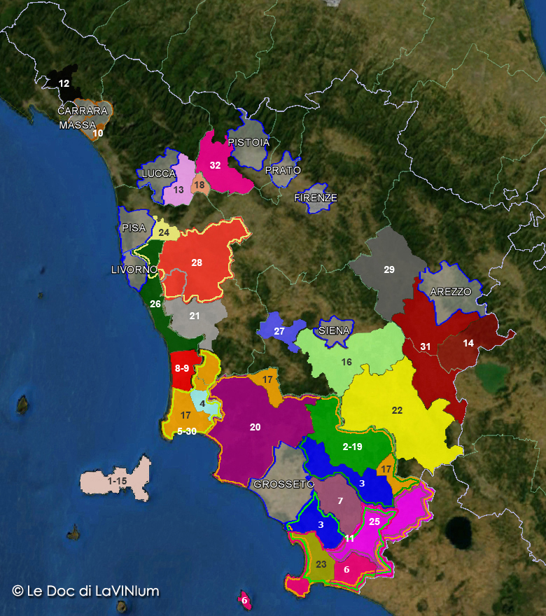 Le DOC e DOCG della Toscana: l'altra Toscana