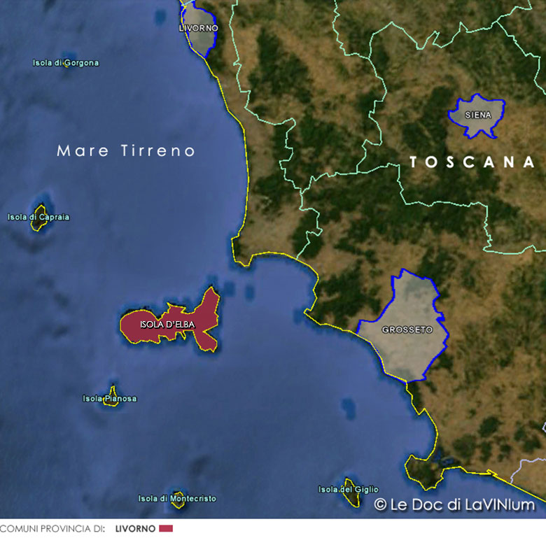 mappa vino doc Elba