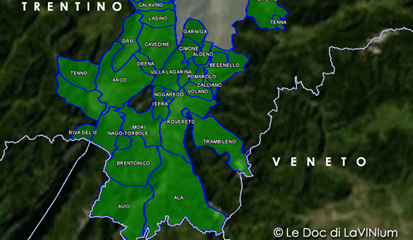 mappa vino doc Casteller