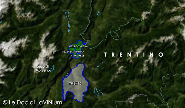 Mappa vino Doc Teroldego Rotaliano