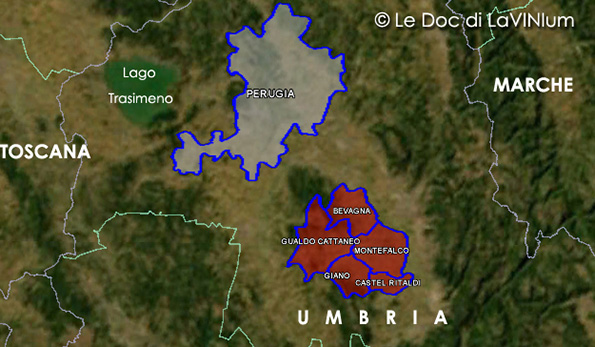 mappa vino doc Montefalco