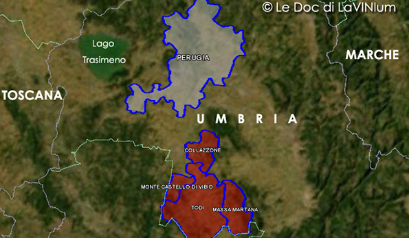 mappa vino doc Todi