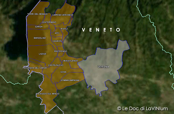 mappa vino doc Bardolino