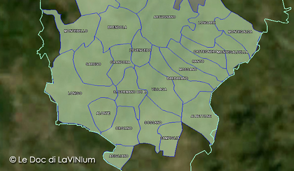 mappa vino doc Colli Berici