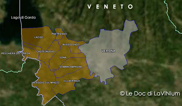 Mappa vino Doc Custoza