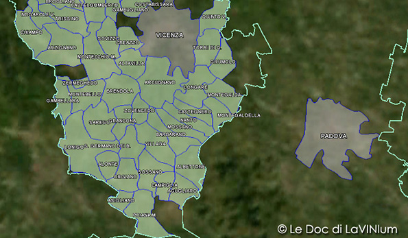 mappa vino doc Vicenza