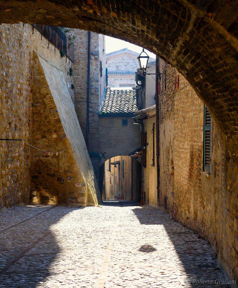 Particolare di una strada di Montefalco