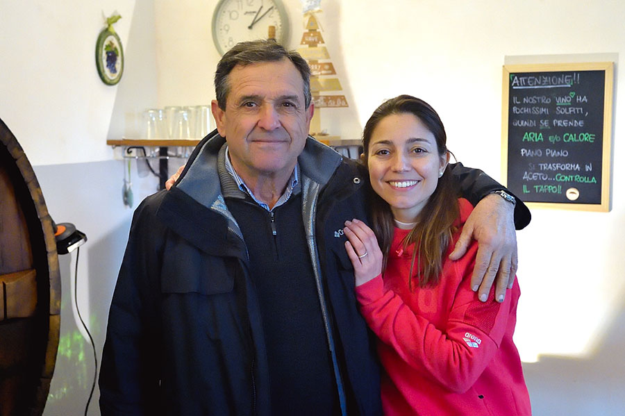 Giuseppe Brannetti con la figlia Silvia