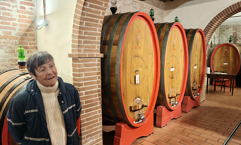 Dora Forsoni in cantina