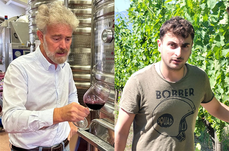 Gli enologi Maurilio Chioccia e Lorenzo Iannotti